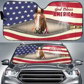 3D All Over Printed Farm God Bless America Car Sunshade, Best Car Sun Shade Windshield