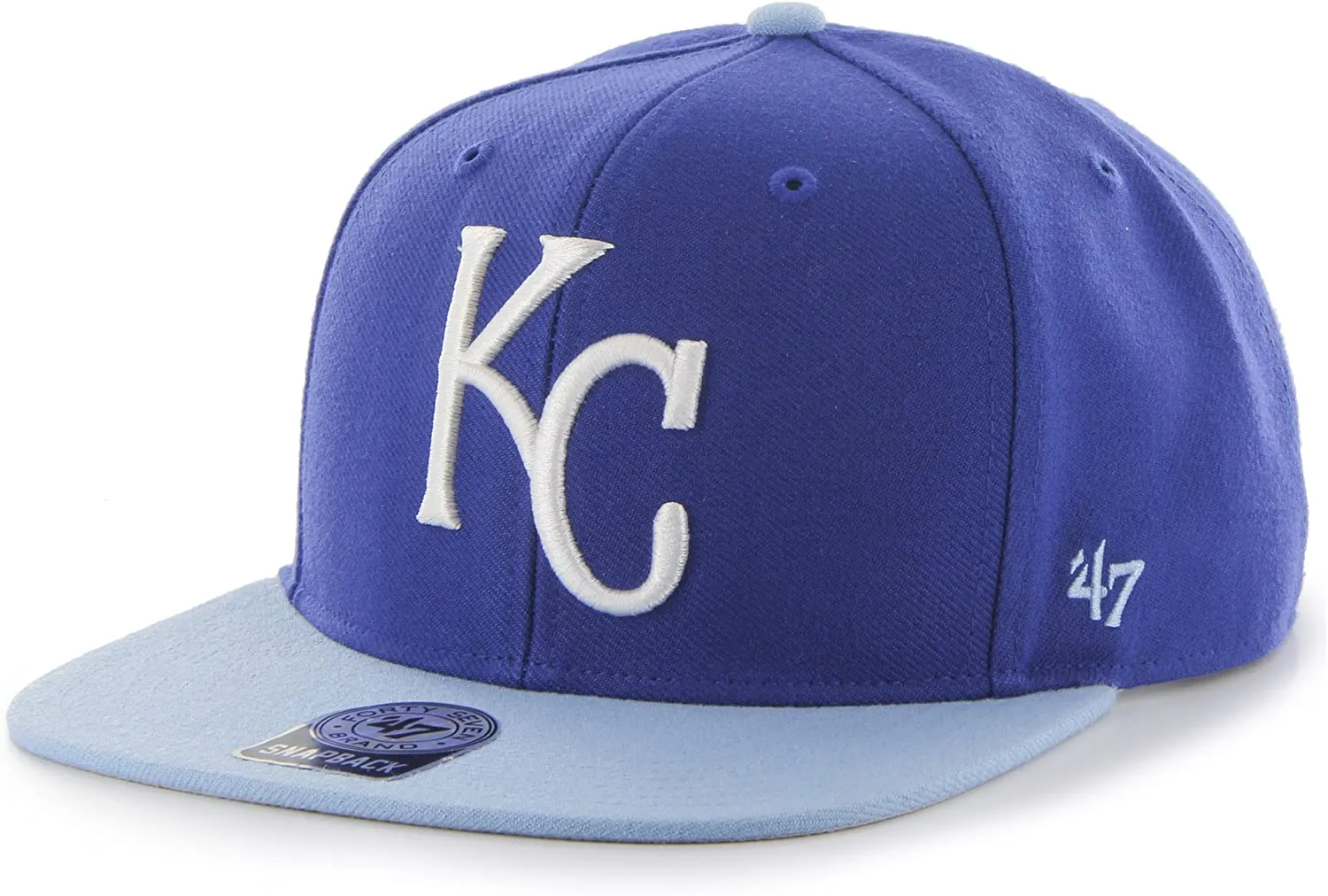 47 Brand MLB Kansas City Royals Sure Shot Two Tone Captain Adjustable Snapback Hat