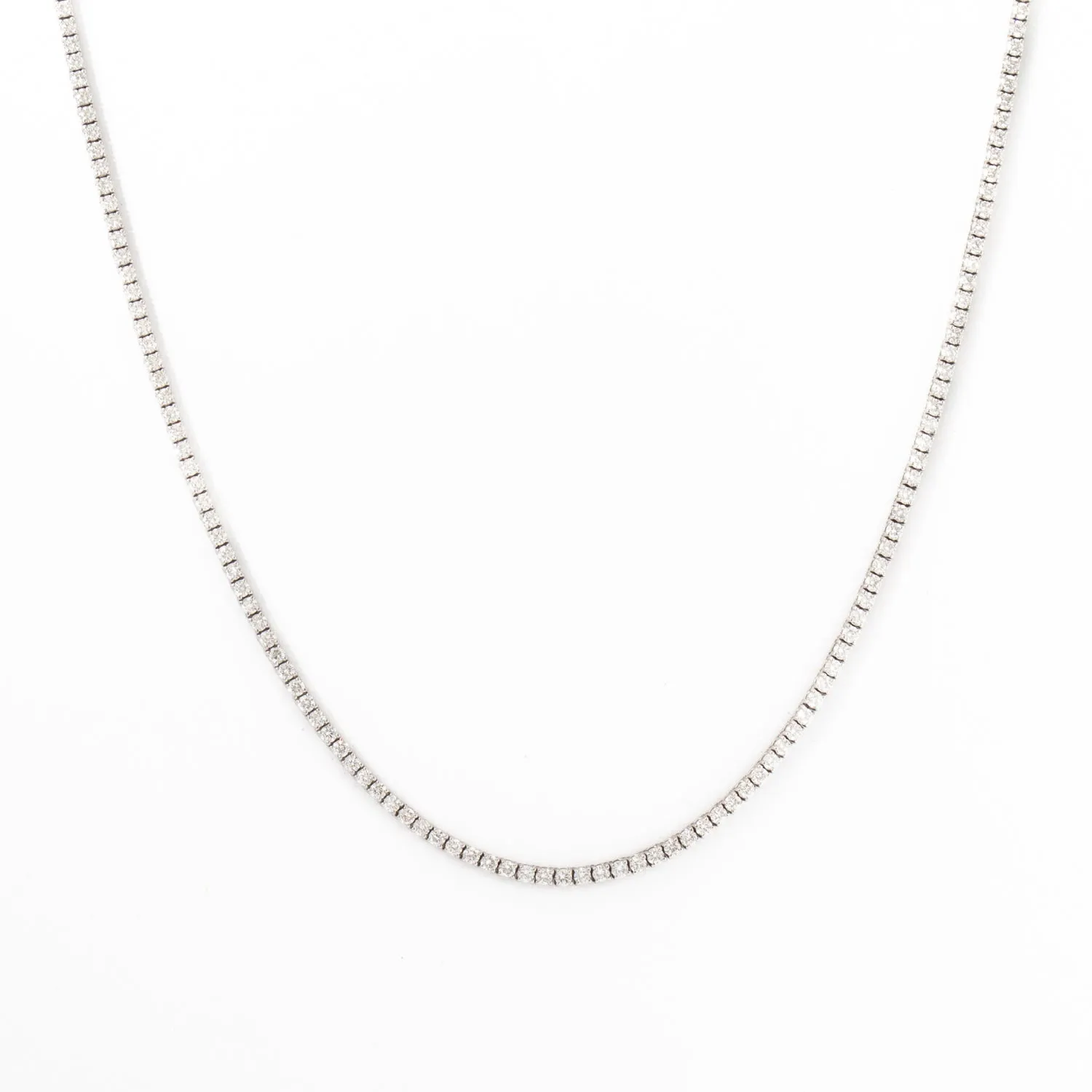 6.90 ctw White Gold Lab-Grown Diamond Tennis Necklace