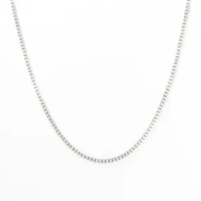 6.90 ctw White Gold Lab-Grown Diamond Tennis Necklace