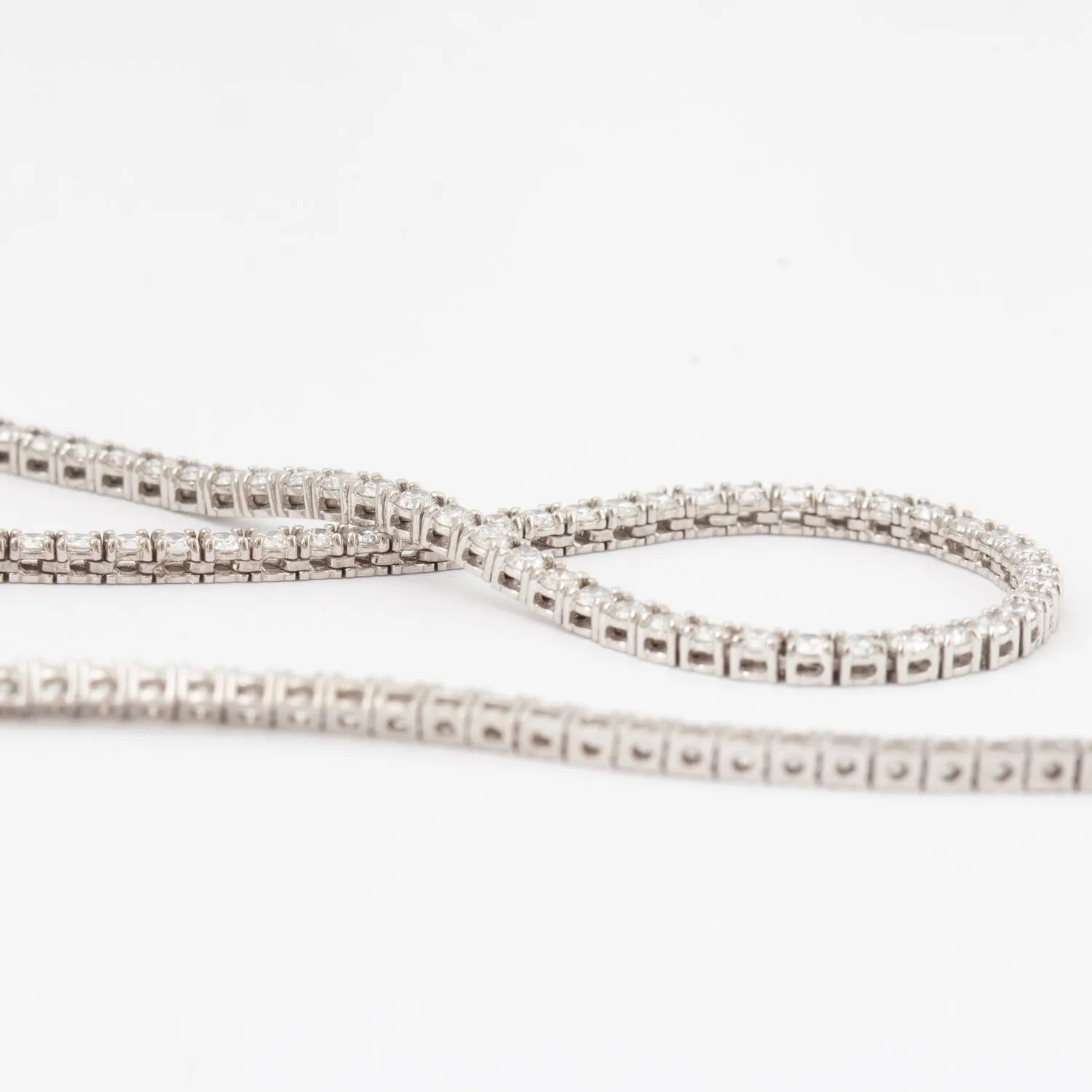 6.90 ctw White Gold Lab-Grown Diamond Tennis Necklace