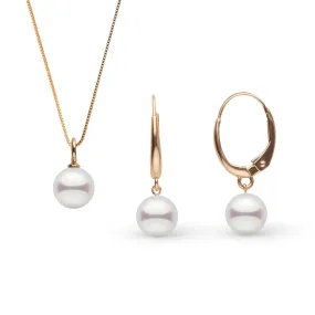 8.5-9.0 mm Akoya Pearl Muse Collection Pendant and Earrings Set