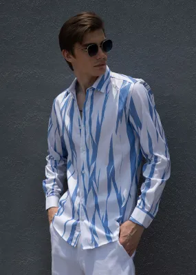 Abstract Blue Shirt