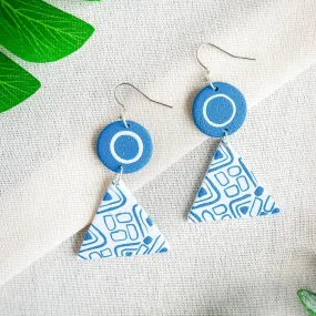 African Pattern Clay Earrings