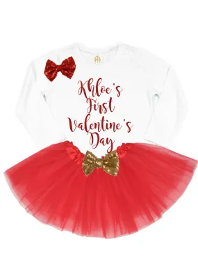 Baby Girl's First Valentine's Day Outfit