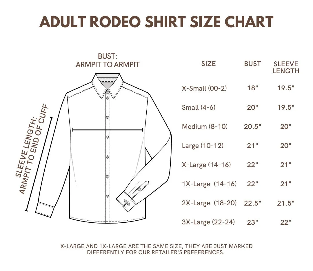 BLACK LACE PERFORMANCE RODEO SHIRT (ADULT)