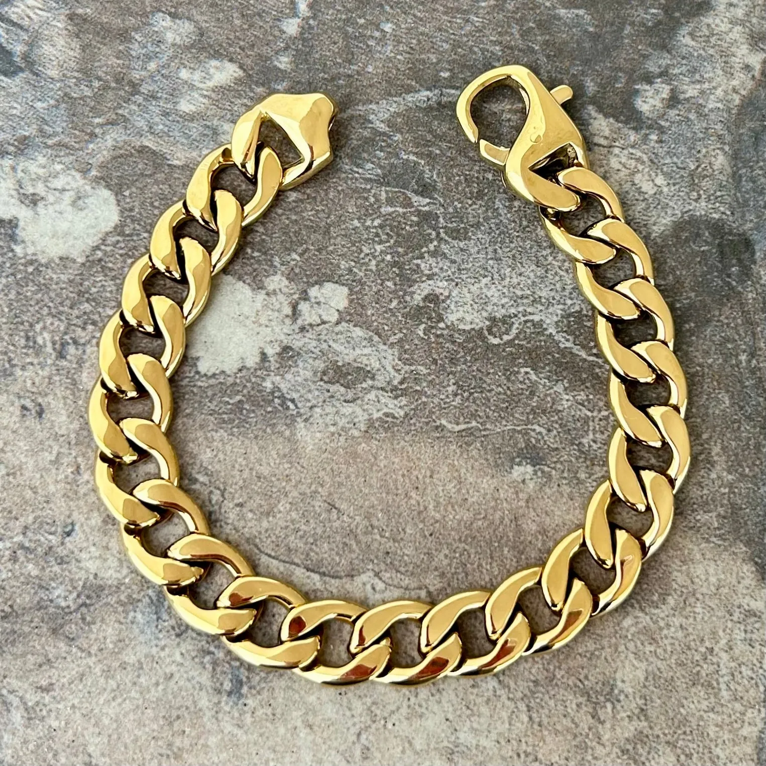 Bracelet - Diamond Cut Cuban Link - Custom - Gold - 3/8 wide - CB05