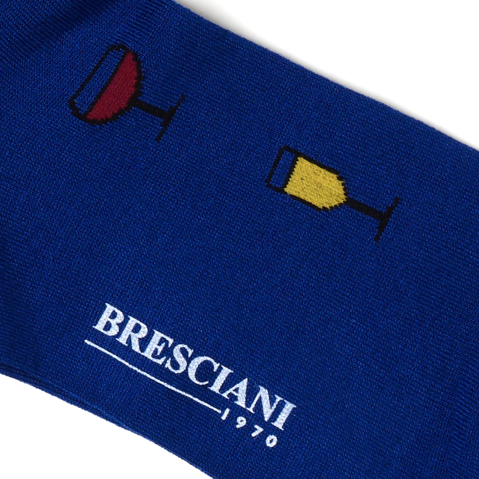 BRESCIANI Cotton Small Design Mid Calf Length Socks US M