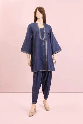 Cotton Jacquard Stitched 2 Piece (Shirt/Trouser)