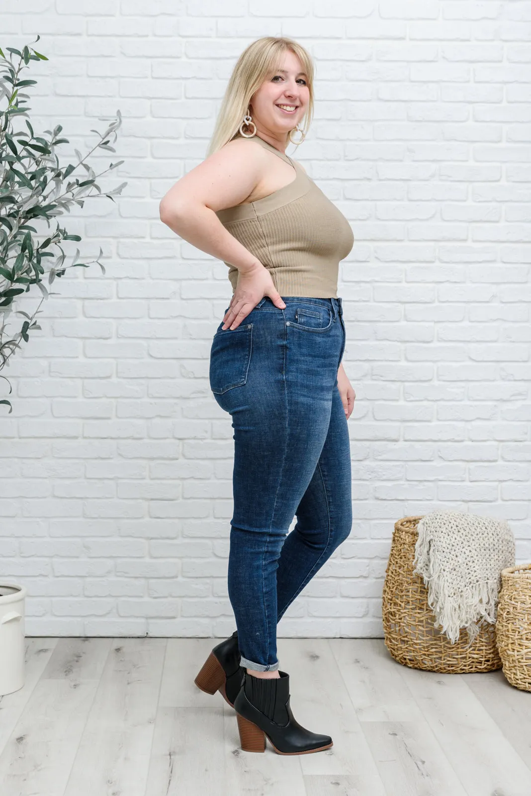 Criss Cross Halter Top in Tan