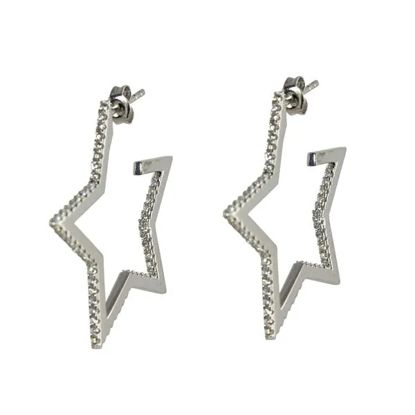 CZ STAR HOOPS