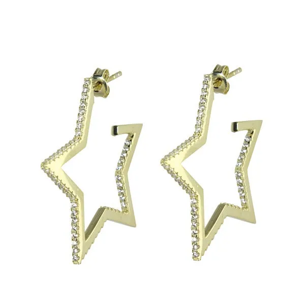 CZ STAR HOOPS