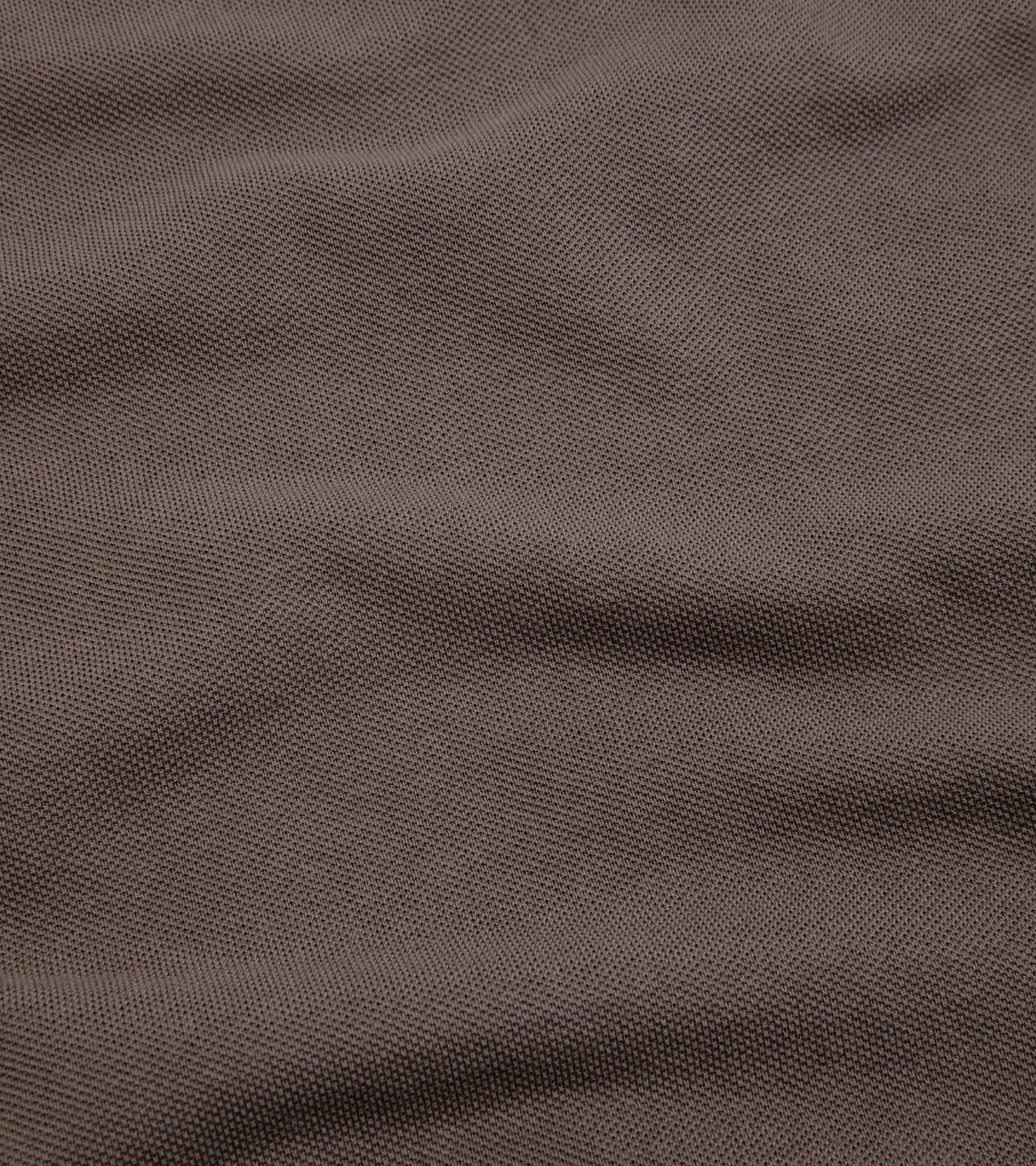 Fedeli Light Cotton Pique Polo Shirt: Brown