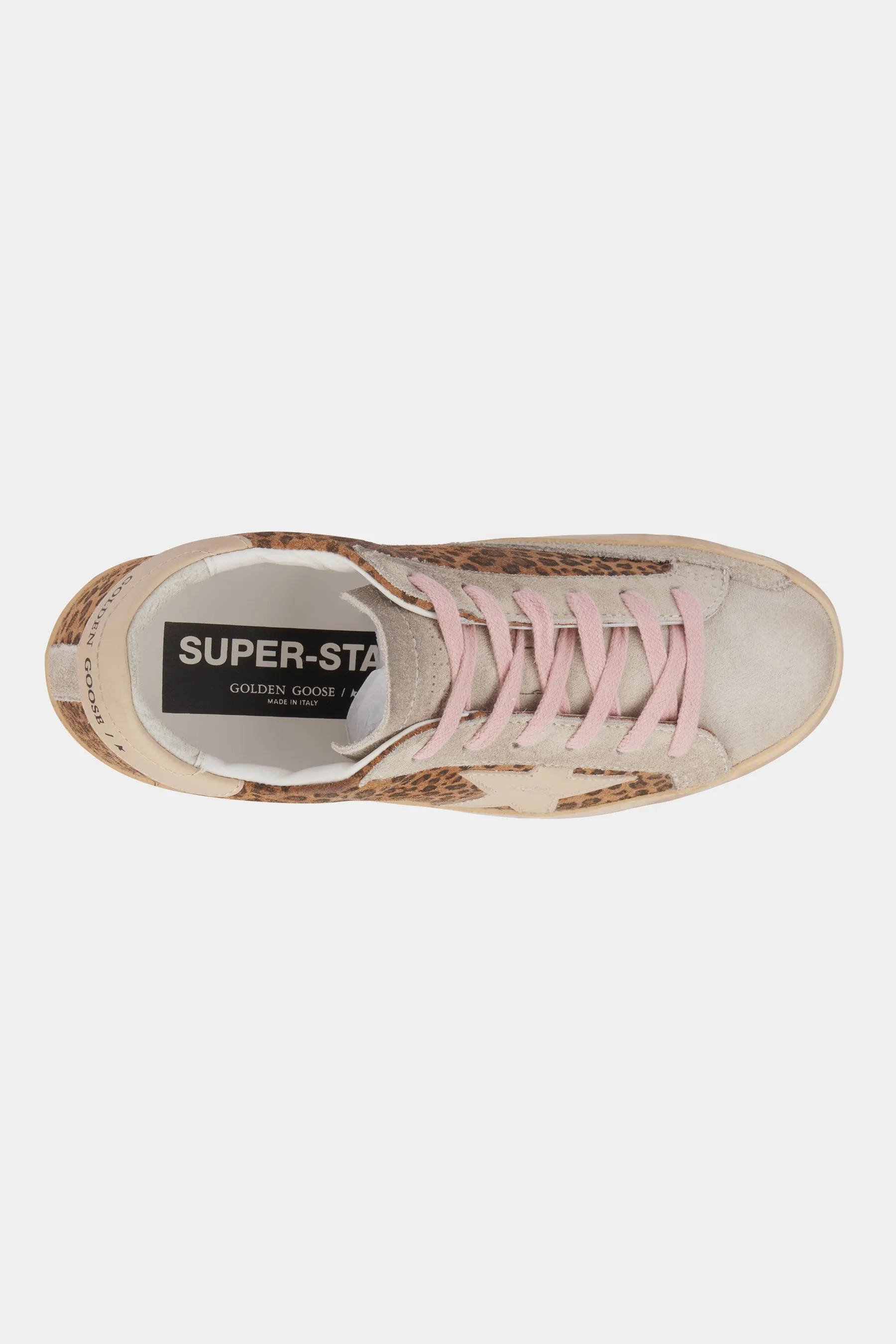 Golden Goose Super Star Leopard Print Low Top Sneaker