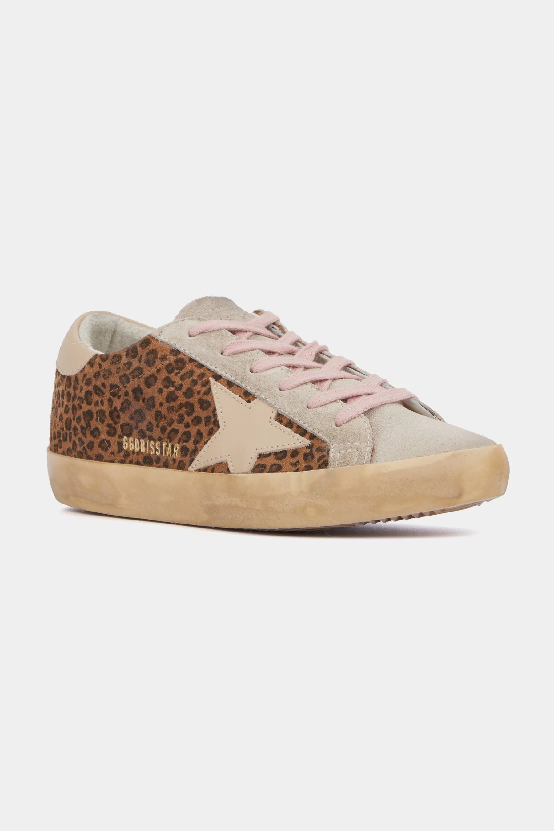 Golden Goose Super Star Leopard Print Low Top Sneaker