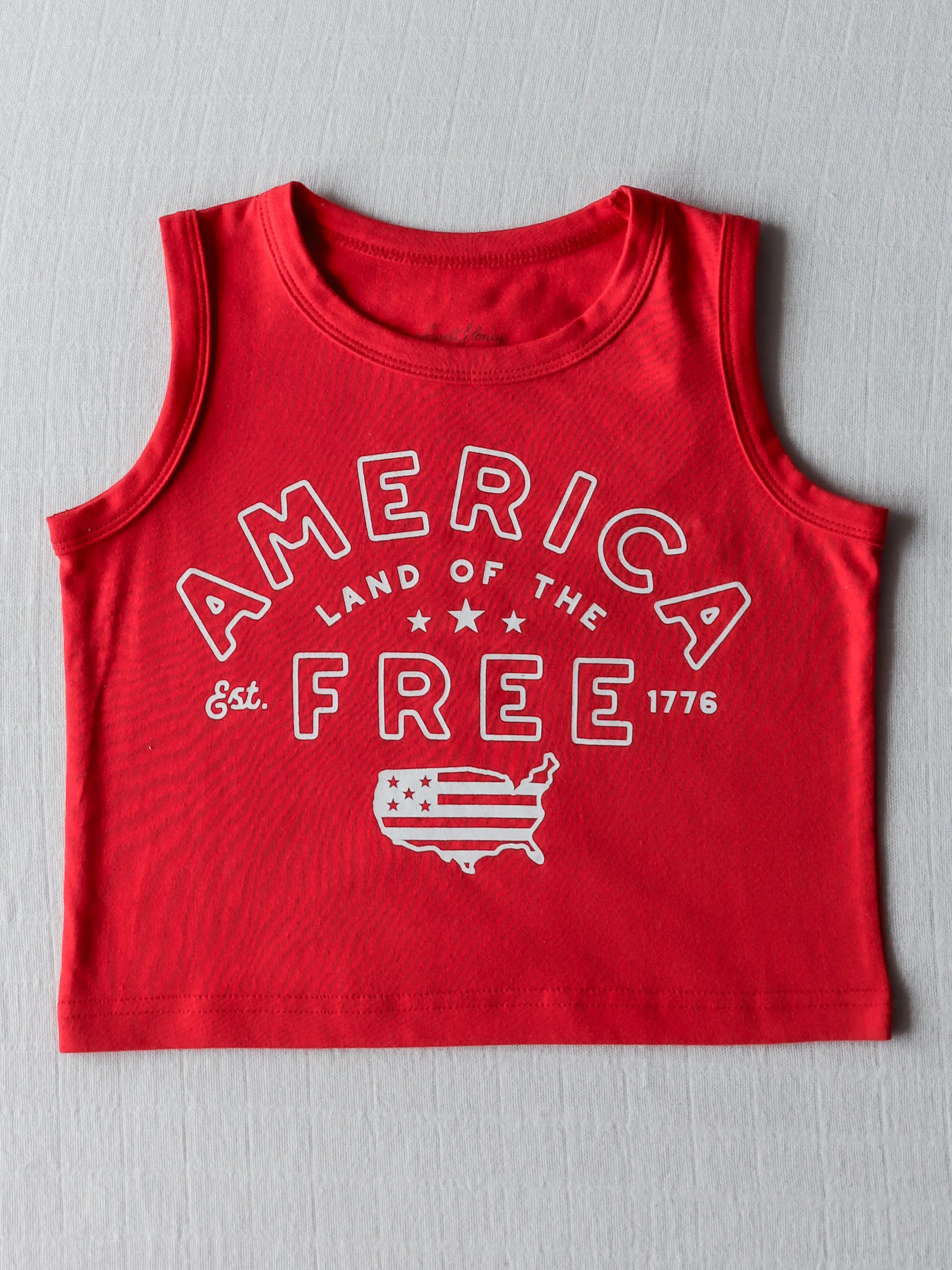 Graphic Tank - America Firework Red