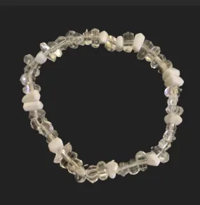 Herkimer diamond quartz nuggets bracelet