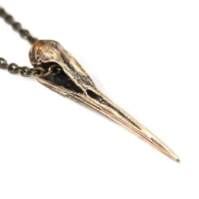 Heron Skull Pendant Necklace