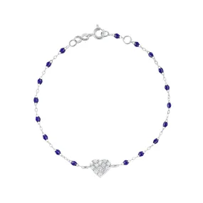 In Love Diamond Bracelet, Lapis, White Gold, 6.7"