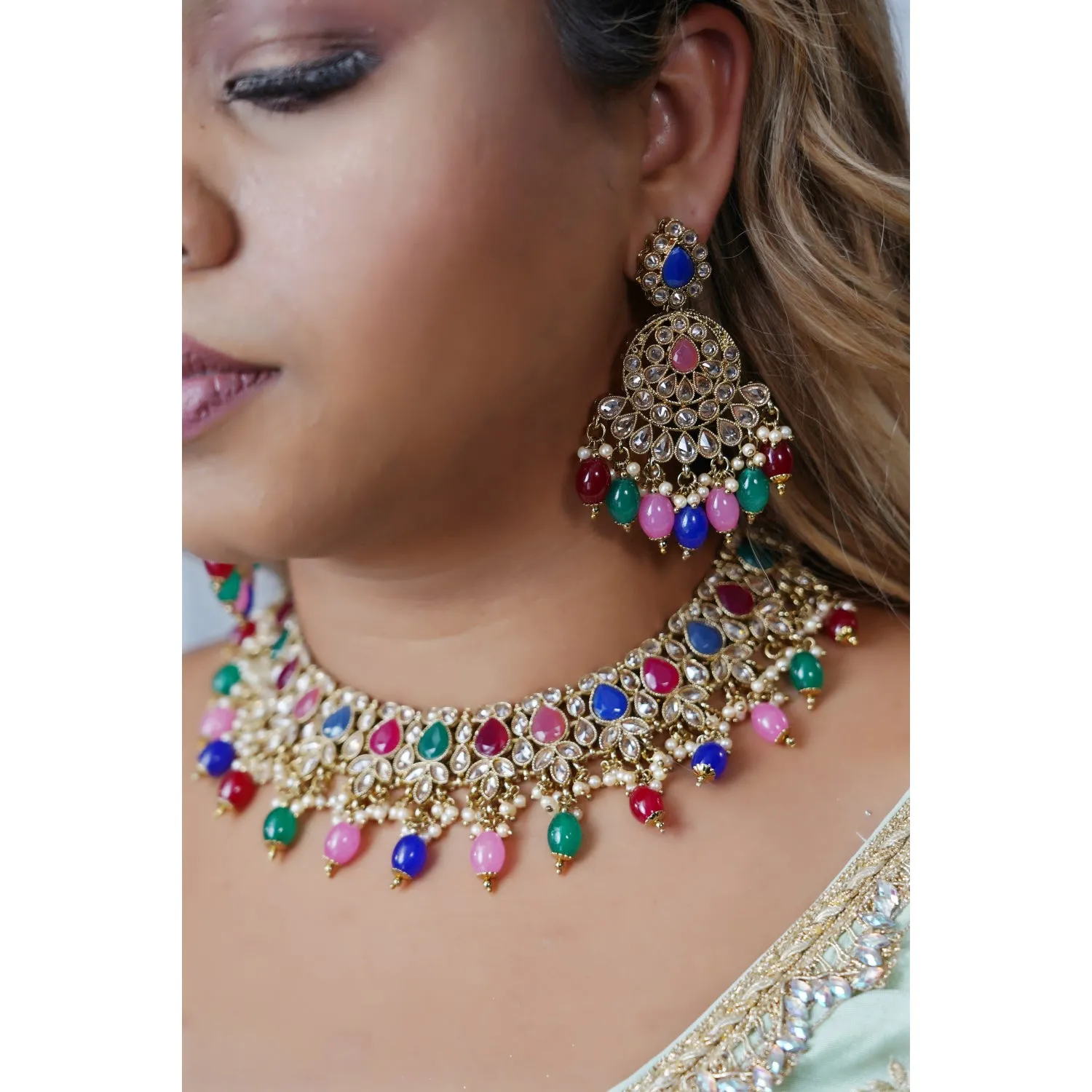 Jhalak Multi-Color Full Set With Tikka