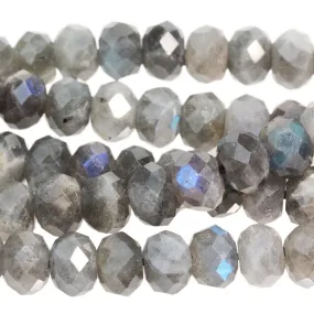 Labradorite 6mm Faceted Rondelle - 15-16 Inch