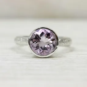 Light Amethyst Gemstone Ring in Silver