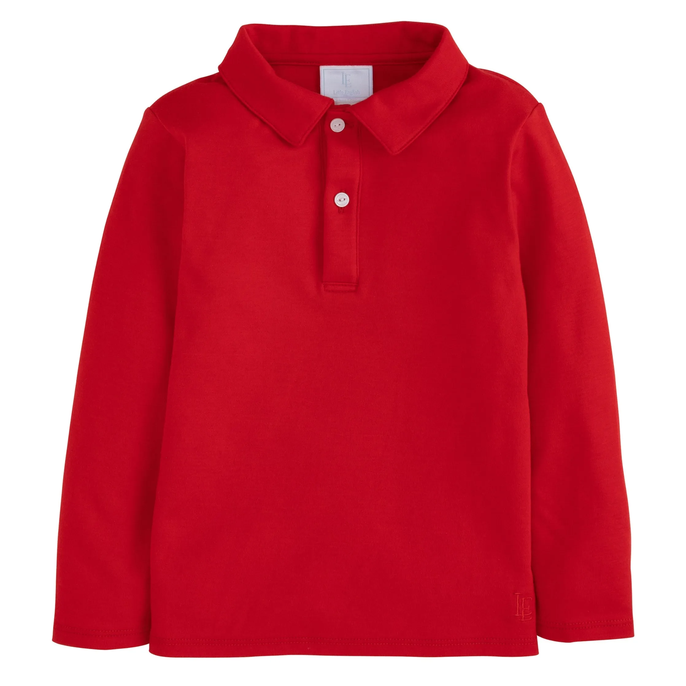 Long Sleeve Polo - Red