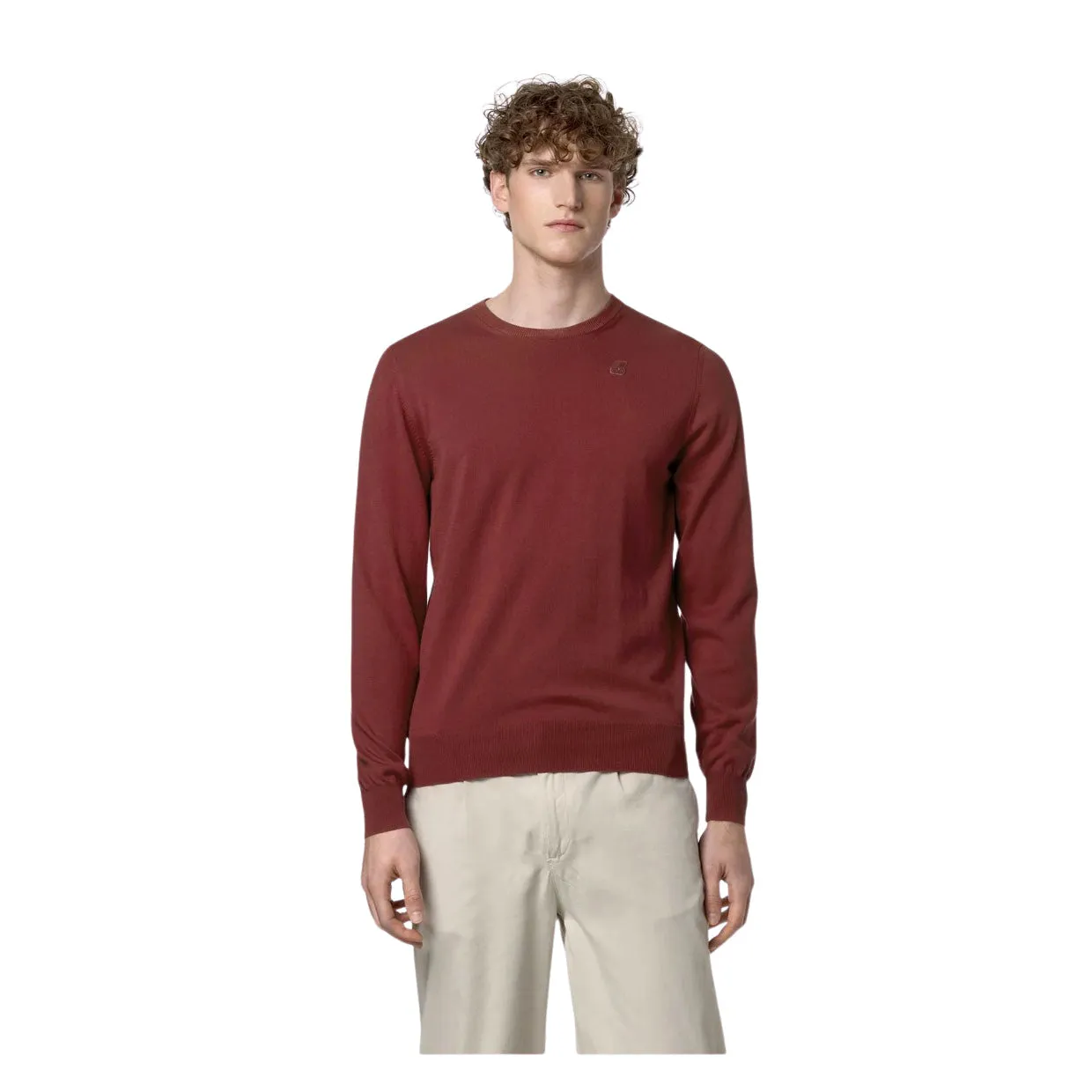 Maglione Uomo K-Way Sebastien Cotton PS Mattone