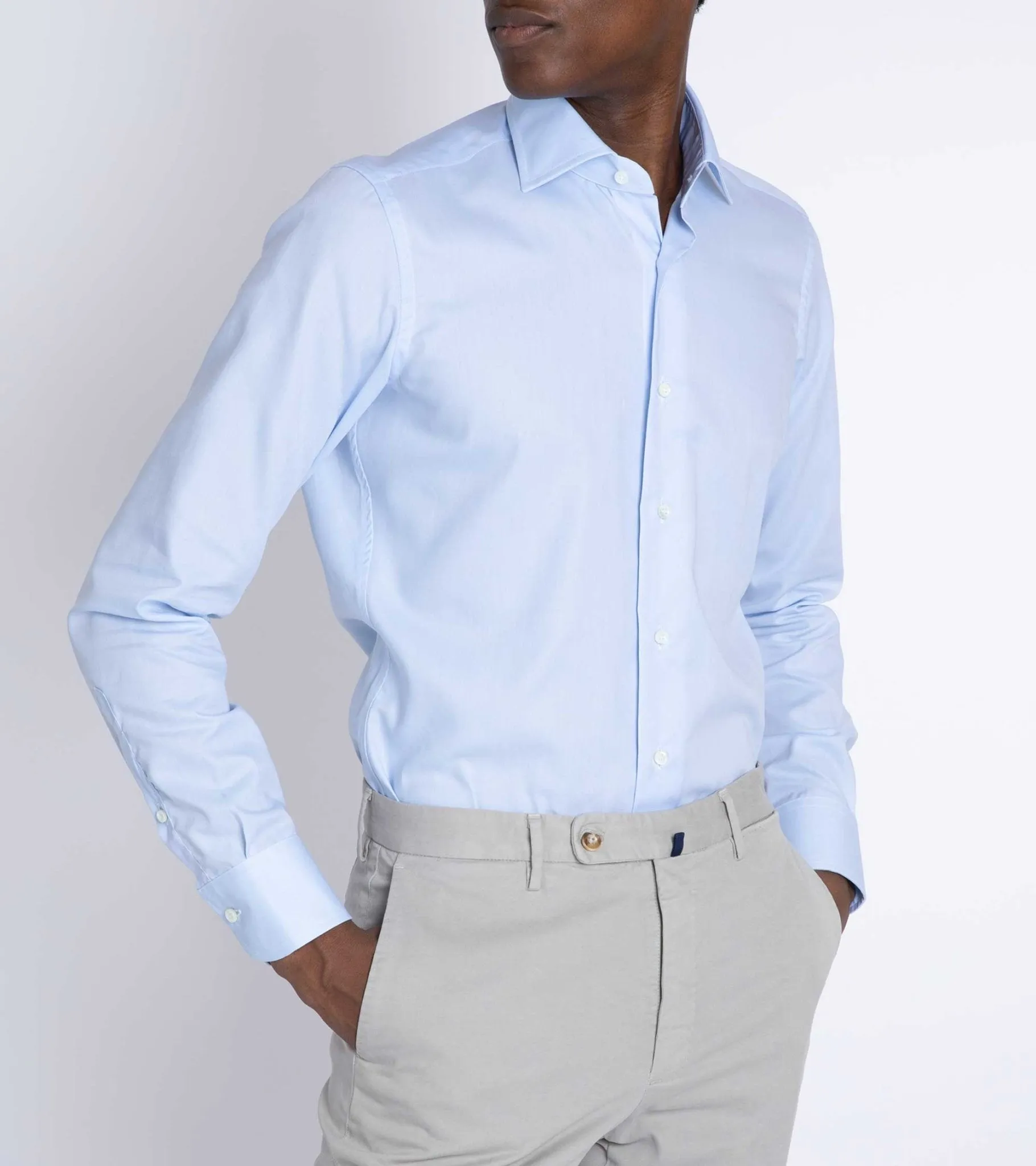 MCR Slim Pinpoint Shirt: Light Blue