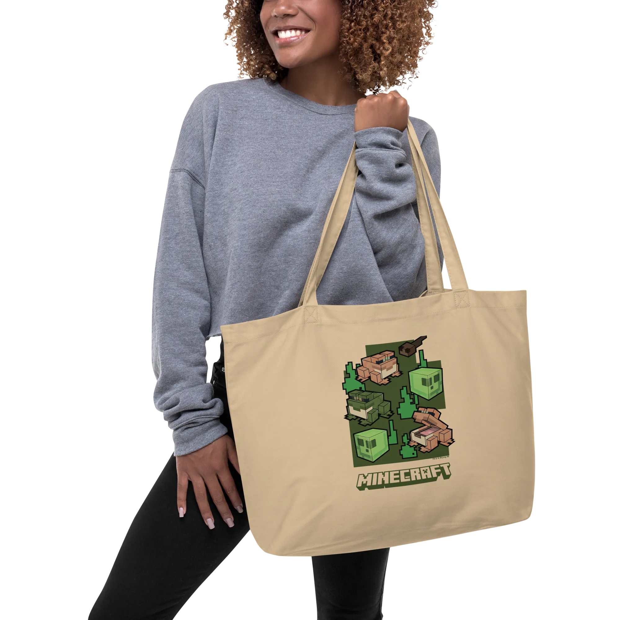 Minecraft Frogs Large Eco Tote