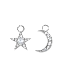 Moon and Star Huggie Charms