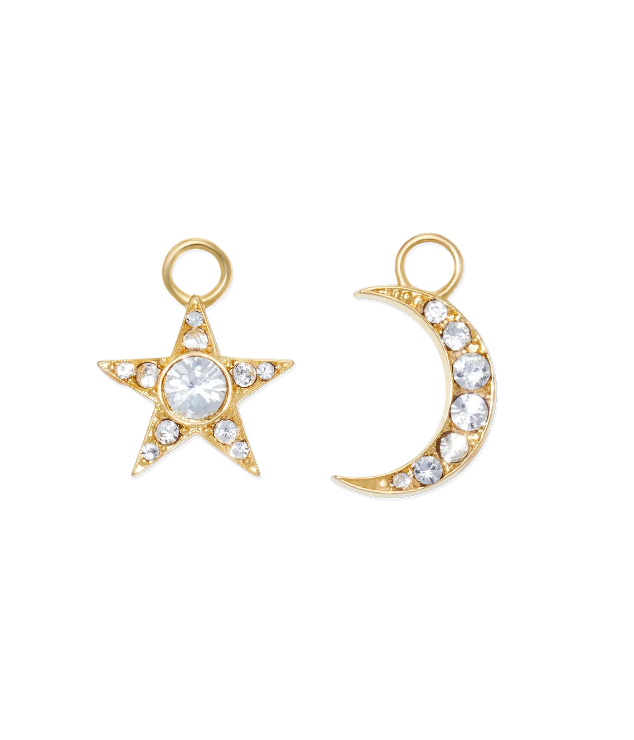 Moon and Star Huggie Charms