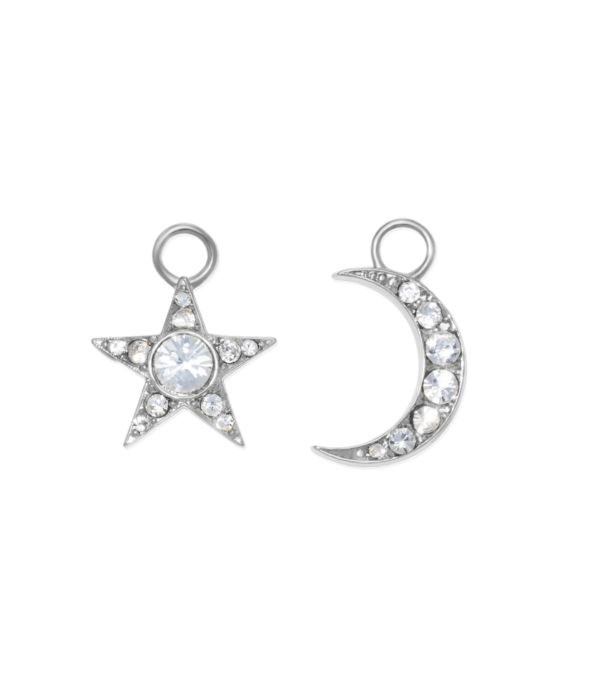 Moon and Star Huggie Charms