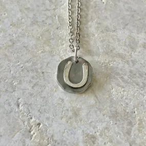 N45- Tiny Talisman Sterling Horseshoe