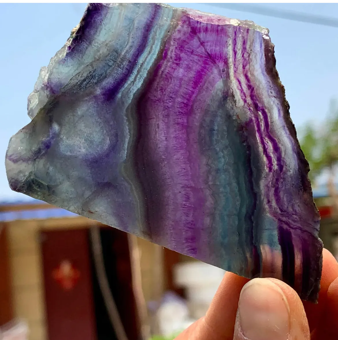 Natural Rainbow Fluorite Free form gemstone