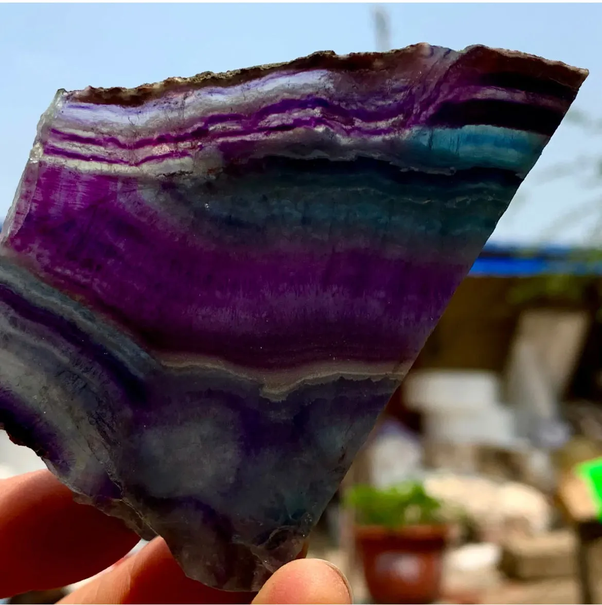 Natural Rainbow Fluorite Free form gemstone