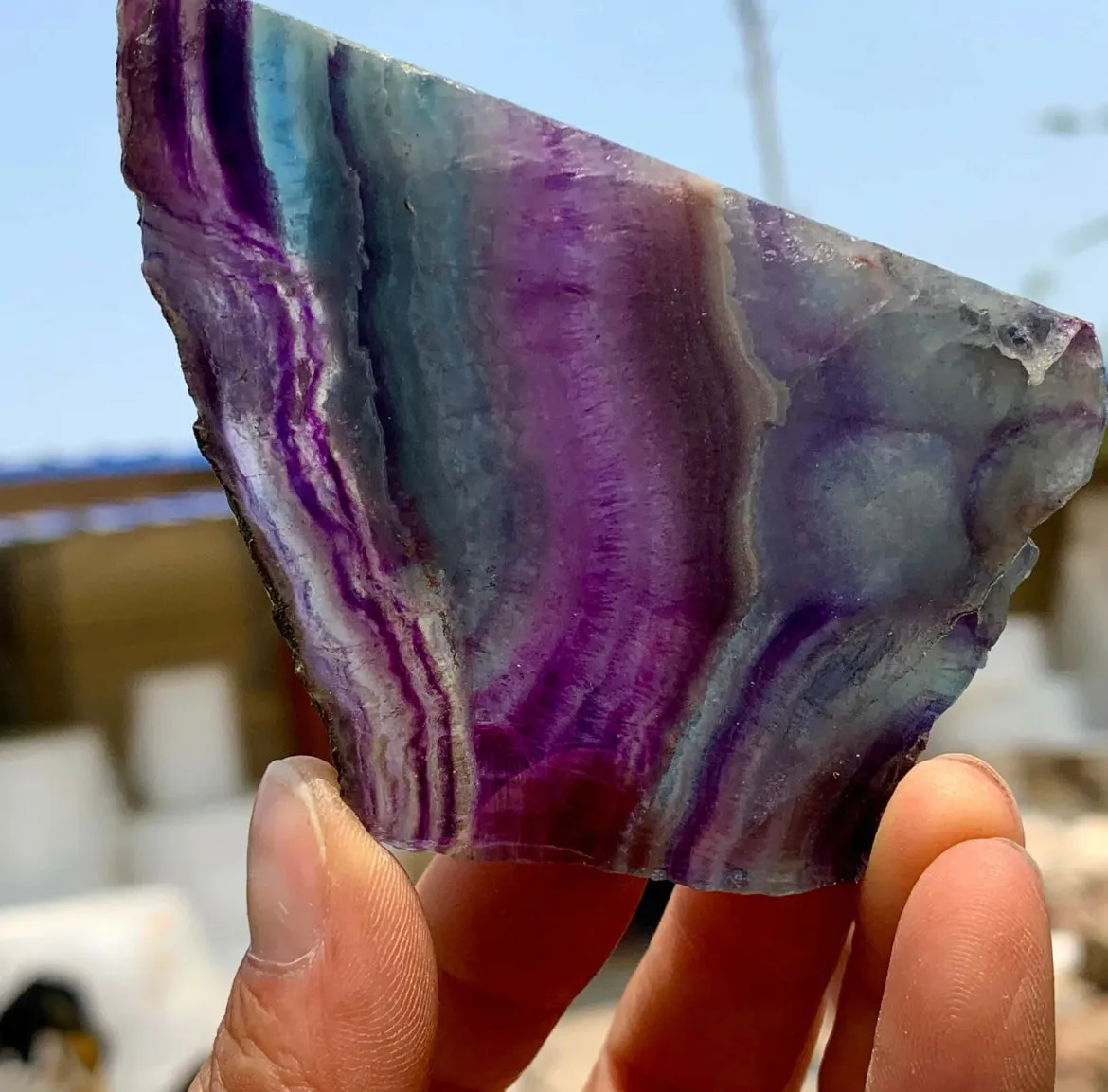 Natural Rainbow Fluorite Free form gemstone