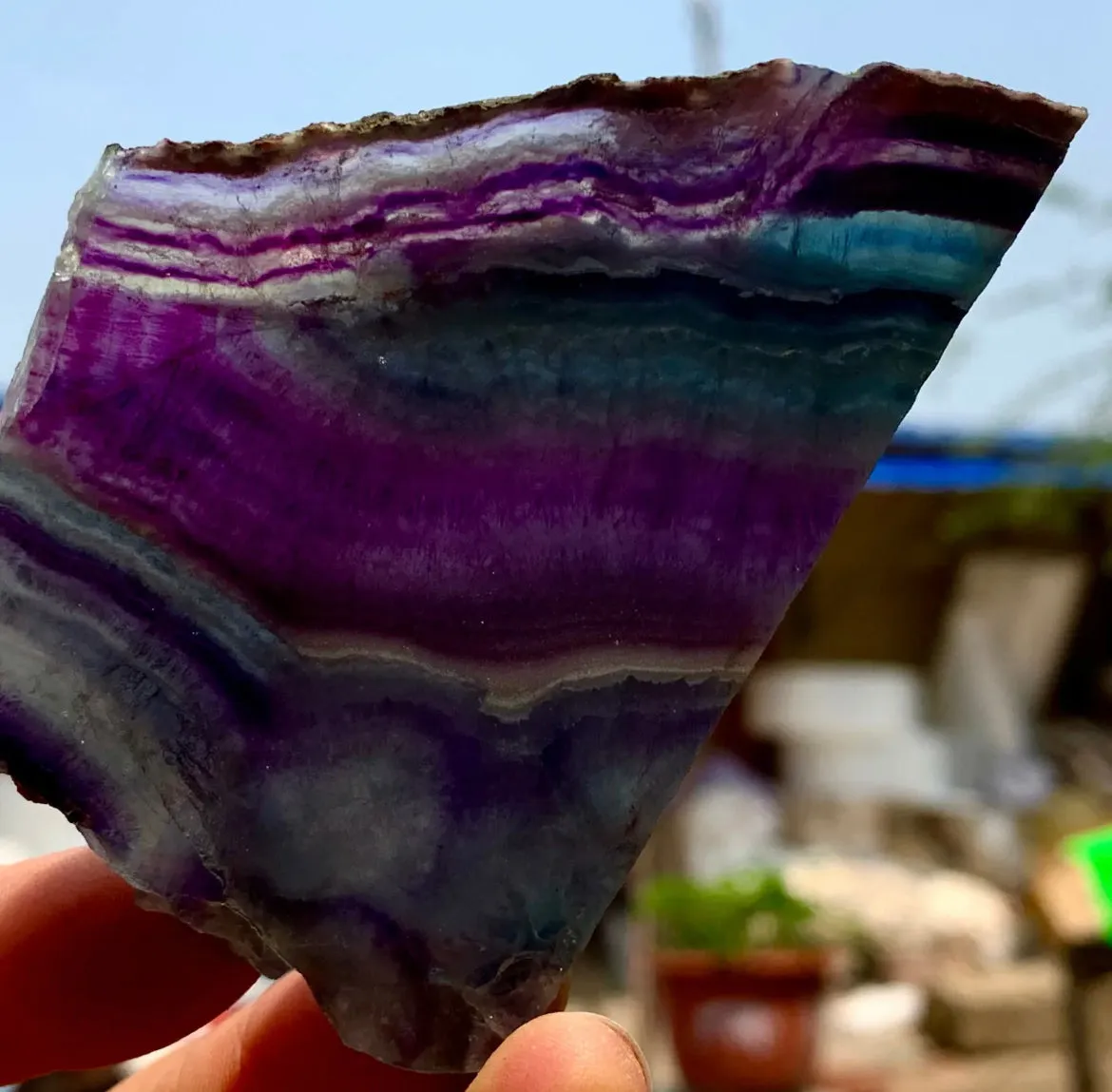 Natural Rainbow Fluorite Free form gemstone