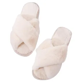 New Cross Plush Slippers