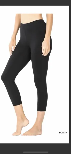 New! Premium Cotton Capri Leggings Size S