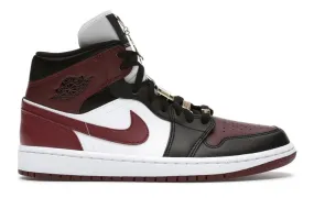 Nike Air Jordan 1 Mid SE Black Dark Beetroot Women's