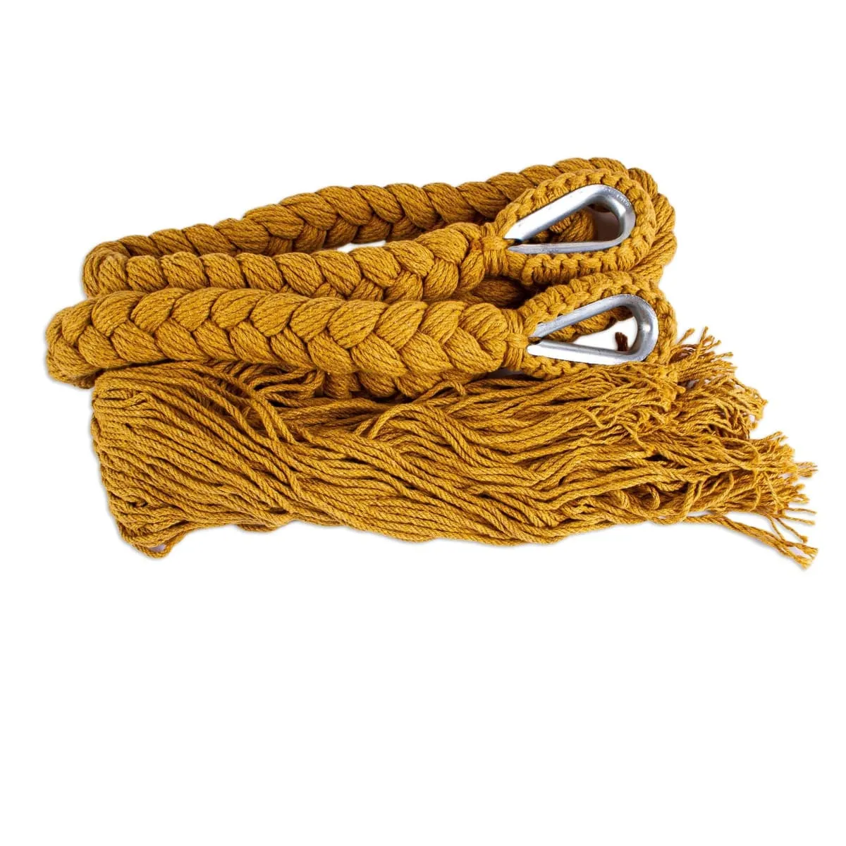 Novica Amber Cascade Cotton Rope Hammock (Triple)