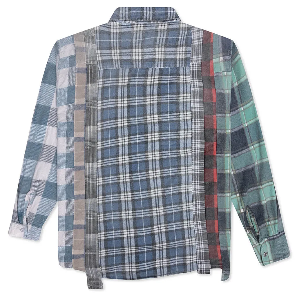 Rebuild by Flannel Shirt 7 Cuts Shirt / Reflection - Blue/Charcoal