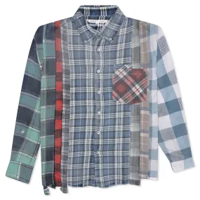 Rebuild by Flannel Shirt 7 Cuts Shirt / Reflection - Blue/Charcoal