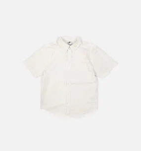 Seersucker Button Down Mens Short Sleeve Shirt - Phantom