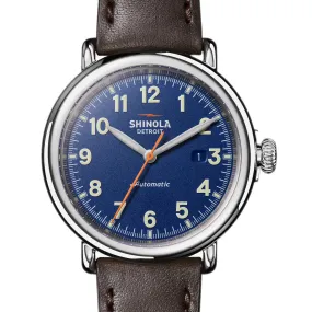 Shinola 45MM Runwell Automatic Kodiak Leather Strap Watch S01120183140