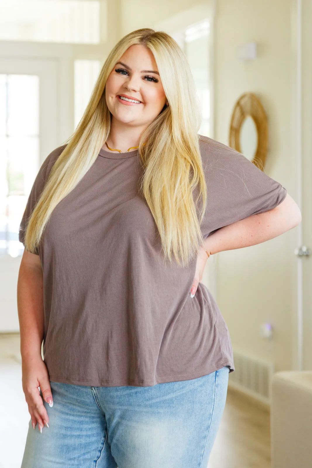 *Size 1XL - So Good Relaxed Fit Top in Mocha