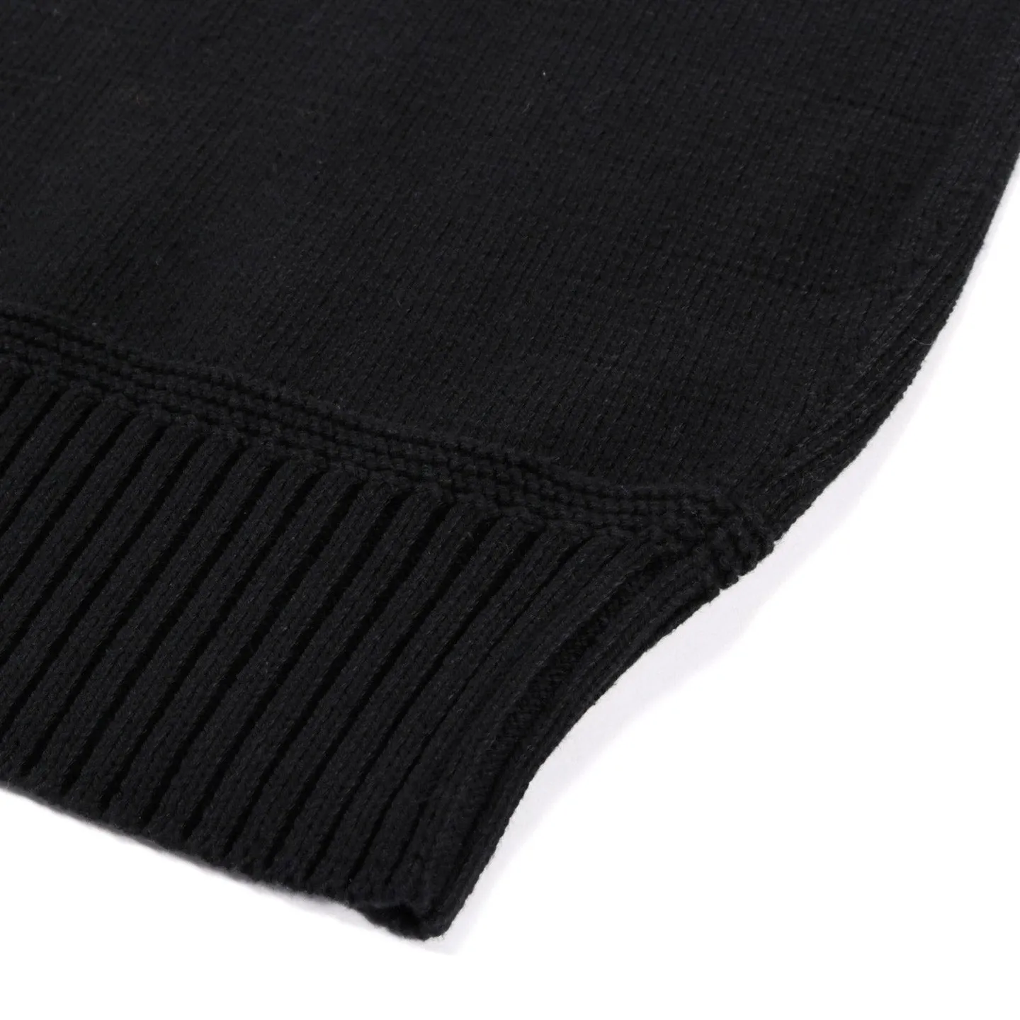 S.K. MANOR HILL SWEATER VEST BLACK COTTON