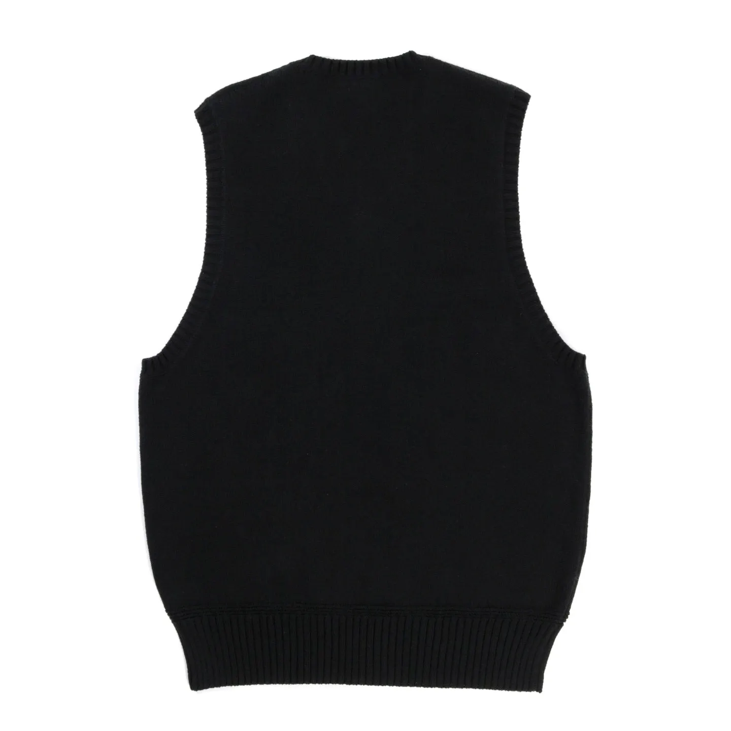 S.K. MANOR HILL SWEATER VEST BLACK COTTON