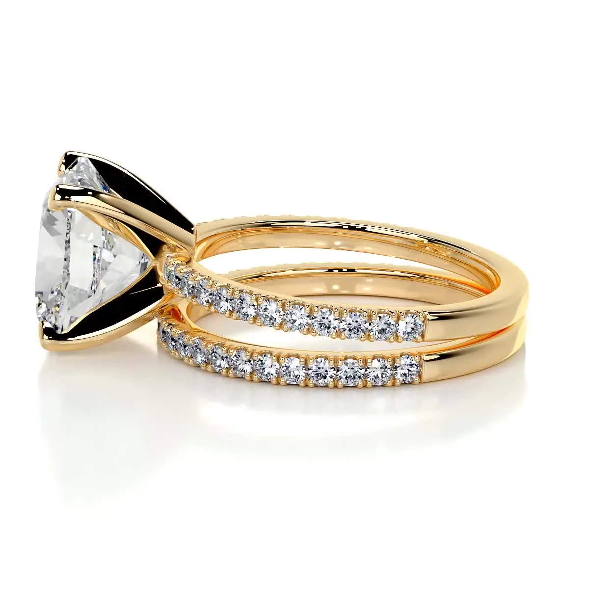 Stephanie Diamond Bridal Set -18K Yellow Gold